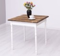 Masa cu picioare strunjite, dim. 80x80x78 de la Rustic Butique PS660 - Culoare Top_P064 - Culoare Corp_P004 - DUBLU COLOR