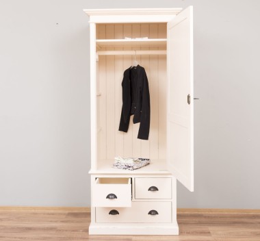 Dulap haine cu 3 sertare de la Rustic Butique PS690 - Culoare_P028++P025A - 2 STRATURI DE CULORI ANTICHIZAT