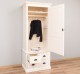 Dulap haine cu 3 sertare de la Rustic Butique PS690 - Culoare_P028++P025A - 2 STRATURI DE CULORI ANTICHIZAT