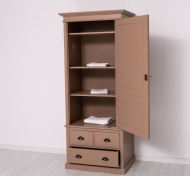 Dulap haine cu 3 sertare de la Rustic Butique PS690 - Culoare_P088 - VOPSIT