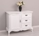 Comoda cu 1 usa si 3 sertare Chic, sertare pe sine soft close de la Rustic Butique PS645 - Culoare_P030++P004A - 2 STRATURI DE CULORI ANTICHIZAT