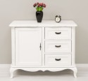 Comoda cu 1 usa si 3 sertare Chic, sertare pe sine soft close de la Rustic Butique PS645 - Culoare_P086++P039A - 2 STRATURI DE CULORI ANTICHIZAT