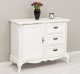 Comoda cu 1 usa si 3 sertare Chic, sertare pe sine soft close de la Rustic Butique PS645 - Culoare_P086++P039A - 2 STRATURI DE CULORI ANTICHIZAT