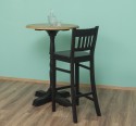 Masa de bar cu blat rotund 110cm de la Rustic Butique PS672 - Culoare Top_P082 - Culoare Corp_P003 - DUBLU COLOR