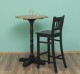 Masa de bar cu blat rotund 110cm de la Rustic Butique PS672 - Culoare Top_P082 - Culoare Corp_P003 - DUBLU COLOR