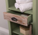 Dulap baie cu o usa shutter, un sertar si doua rafturi de la Rustic Butique PS669 - Culoare Corp_P054 - Culoare Usi si Sertare_P071 - Culoare Cornisa_P071 - DUBLU COLOR