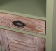 Dulap baie cu o usa shutter, un sertar si doua rafturi de la Rustic Butique PS669 - Culoare Corp_P054 - Culoare Usi si Sertare_P071 - Culoare Cornisa_P071 - DUBLU COLOR