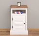 Noptiera cu 1 usa, spatiu deschis, blat stejar, Colectia Shutter de la Rustic Butique PS615 - Culoare Top_P064 - Culoare Corp_P039 - DUBLU COLOR