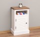 Noptiera cu 1 usa, spatiu deschis, blat stejar, Colectia Shutter de la Rustic Butique PS615 - Culoare Top_P064 - Culoare Corp_P039 - DUBLU COLOR