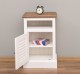 Noptiera cu 1 usa, spatiu deschis, blat stejar, Colectia Shutter de la Rustic Butique PS615 - Culoare Top_P064 - Culoare Corp_P039 - DUBLU COLOR