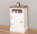 Noptiera cu 1 usa, spatiu deschis, blat stejar, Colectia Shutter de la Rustic Butique PS615 - Culoare Top_P064 - Culoare Corp_P039 - DUBLU COLOR
