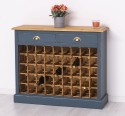 Suport sticle vin cu 2 sertare de la Rustic Butique PS656 - Culoare Top_P002 - Culoare Ext._P051A / Culoare Int._P002 - DUBLU COLOR