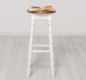 Scaun de bar cu picioare strunjite de la Rustic Butique PS655 - Culoare Top_P064 - Culoare Corp_P039A - DUBLU COLOR