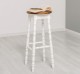 Scaun de bar cu picioare strunjite de la Rustic Butique PS655 - Culoare Top_P064 - Culoare Corp_P039A - DUBLU COLOR