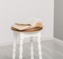 Scaun de bar cu picioare strunjite de la Rustic Butique PS655 - Culoare Top_P064 - Culoare Corp_P039A - DUBLU COLOR