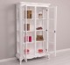 Vitrina cu 2 usi Chic de la Rustic Butique PS653 - Culoare_P030++P004A - 2 STRATURI DE CULORI ANTICHIZAT