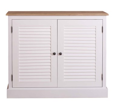 Bufet cu 2 usi, blat stejar, Colectia Shutter de la Rustic Butique PS568 - Top Culoare_Brut - Corp Culoare_P004 - VOPSIT