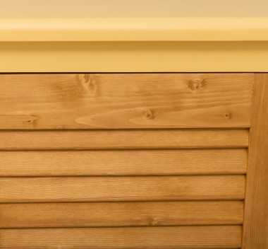 Bufet cu 2 usi, Colectia Shutter de la Rustic Butique PS568 - Culoare Corp_P050 - Culoare Sertare_P002 - DUBLU COLOR