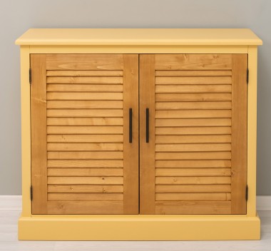 Bufet cu 2 usi, Colectia Shutter de la Rustic Butique PS568 - Culoare Corp_P050 - Culoare Sertare_P002 - DUBLU COLOR