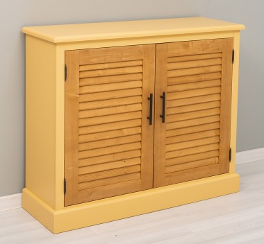Bufet cu 2 usi, Colectia Shutter de la Rustic Butique PS568 - Culoare Corp_P050 - Culoare Sertare_P002 - DUBLU COLOR