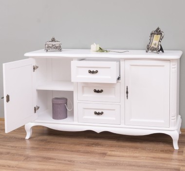 Comoda cu 2 usi si 3 sertare Chic, sertare pe sine soft close de la Rustic Butique PS648 - Culoare_P004 - VOPSIT