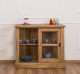 Bufet cu 2 usi sticla glisante, BAS de la Rustic Butique PS595BAS - Culoare_P001 - CERUIT