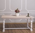 Masa monasterial cu picioare strunjite 180x90cm, blat stejar de la Rustic Butique PS581 - Culoare Top_P035 - Culoare Corp_P004 - DUBLU COLOR