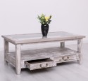 Masa cafea patrata cu sticla de la Rustic Butique PS532 - Culoare_P067 - PERIAT ADANC