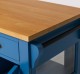 Insula de bucatarie cu 4 usi de sticla, 6 sertare de la Rustic Butique PS530 - Culoare Top_P082 - Culoare Corp_P045 - DUBLU COLOR