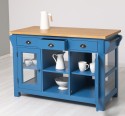 Insula de bucatarie cu 4 usi de sticla, 6 sertare de la Rustic Butique PS530 - Culoare Top_P082 - Culoare Corp_P045 - DUBLU COLOR
