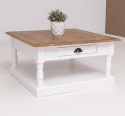 Masa cafea cu 1 sertar de la Rustic Butique PS583 - Culoare Top_P001 - Culoare Corp_P029++P004A - TRIPLU COLOR