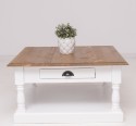 Masa cafea cu 1 sertar de la Rustic Butique PS583 - Culoare Top_P001 - Culoare Corp_P029++P004A - TRIPLU COLOR