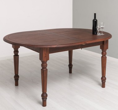 Masa ovala extensibila 180/220cm, blat stejar de la Rustic Butique PS524 - Culoare_P081 - LACUIT & VOPSIT