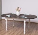 Masa ovala extensibila 210/250cm de la Rustic Butique PS524 - Culoare Top_P062 - Culoare Corp_P039 - DUBLU COLOR