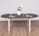 Masa ovala extensibila 210/250cm de la Rustic Butique PS524 - Culoare Top_P062 - Culoare Corp_P039 - DUBLU COLOR