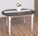 Masa ovala extensibila 210/250cm de la Rustic Butique PS524 - Culoare Top_P062 - Culoare Corp_P039 - DUBLU COLOR