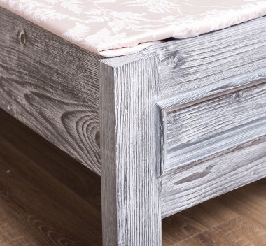 Pat cu tablie 90x200cm de la Rustic Butique PS541 - Culoare_P065 - PERIAT ADANC