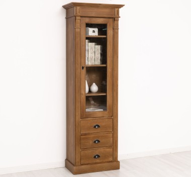 Dulap cu 1 usa sticla, 3 sertare, Colectia Directoire de la Rustic Butique PS425 - Culoare_P084 - LACUIT & VOPSIT