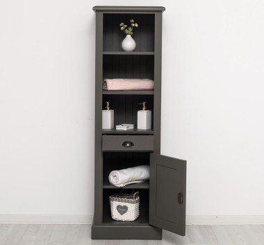 Dulap baie cu 1 usa, 1 sertar, 2 rafturi de la Rustic Butique PS420 - Culoare_P022A - VOPSIT ANTICHIZAT