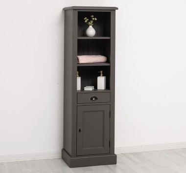 Dulap baie cu 1 usa, 1 sertar, 2 rafturi de la Rustic Butique PS420 - Culoare_P022A - VOPSIT ANTICHIZAT