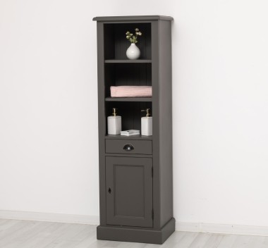 Dulap baie cu 1 usa, 1 sertar, 2 rafturi de la Rustic Butique PS420 - Culoare_P022A - VOPSIT ANTICHIZAT