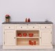 Mobilier de bucatarie 2 usi, 4 sertare, rafturi deschise BAS de la Rustic Butique PS508BAS - Culoare Top_P065 - Culoare Corp_P028++P025A - TRIPLU COLOR