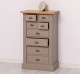 Comoda cu 8 sertare, blat stejar, Colectia Directoire de la Rustic Butique PS486 - Culoare Top_P002 - Culoare Corp_P030 - DUBLU COLOR