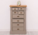 Comoda cu 8 sertare, blat stejar, Colectia Directoire de la Rustic Butique PS486 - Culoare Top_P002 - Culoare Corp_P030 - DUBLU COLOR