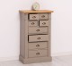 Comoda cu 8 sertare, blat stejar, Colectia Directoire de la Rustic Butique PS486 - Culoare Top_P002 - Culoare Corp_P030 - DUBLU COLOR