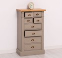 Comoda cu 8 sertare, blat stejar, Colectia Directoire de la Rustic Butique PS486 - Culoare Top_P002 - Culoare Corp_P030 - DUBLU COLOR
