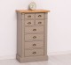 Comoda cu 8 sertare, blat stejar, Colectia Directoire de la Rustic Butique PS486 - Culoare Top_P002 - Culoare Corp_P030 - DUBLU COLOR