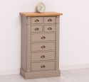 Comoda cu 8 sertare, blat stejar, Colectia Directoire de la Rustic Butique PS486 - Culoare Top_P002 - Culoare Corp_P030 - DUBLU COLOR