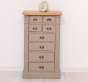 Comoda cu 8 sertare, blat stejar, Colectia Directoire de la Rustic Butique PS486 - Culoare Top_P002 - Culoare Corp_P030 - DUBLU COLOR