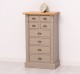 Comoda cu 8 sertare, blat stejar, Colectia Directoire de la Rustic Butique PS486 - Culoare Top_P002 - Culoare Corp_P030 - DUBLU COLOR